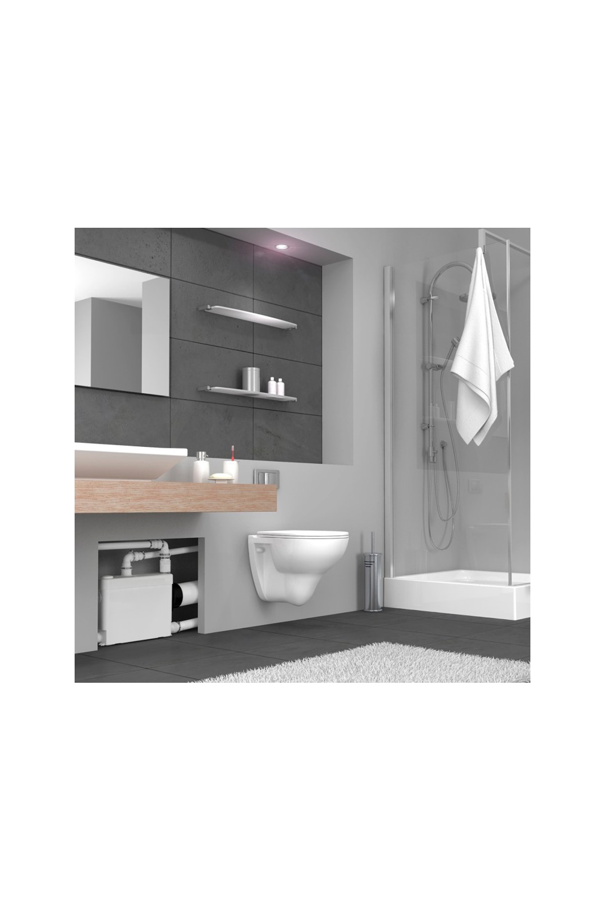Sanihydro Wc Öğütücü Klozet Lavabo Duş Pompası - Sanipack